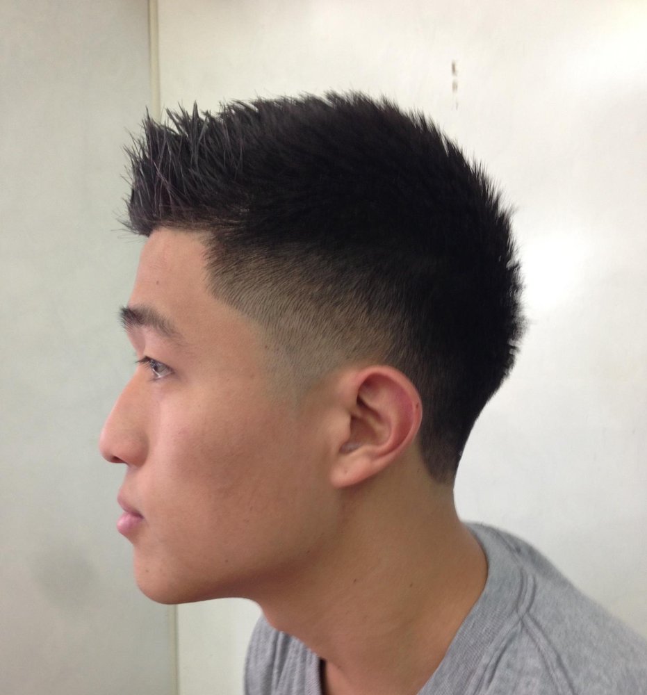 Asian Faux Hawk Fade Haircut