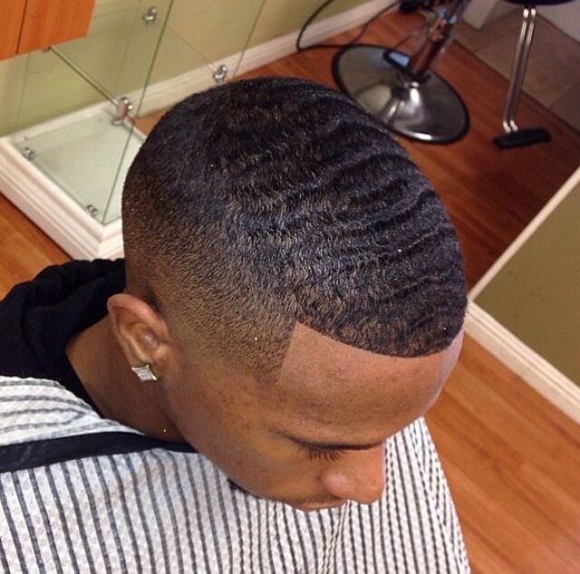 Black Men Haircuts Fade with Waves