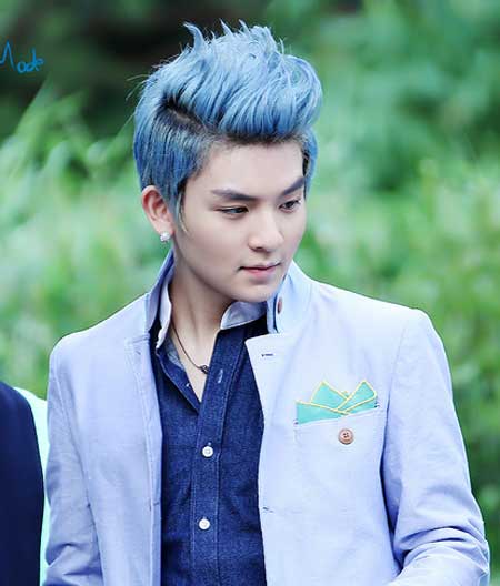 Blue Hair Color Hairstyles for Men