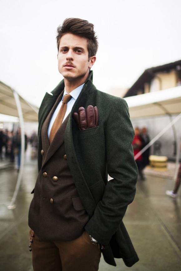 Brown Jacket Style Man Fashion