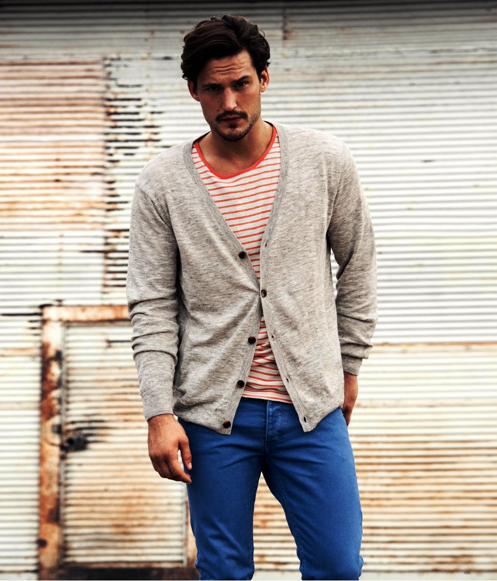 Cardigans are great for showing off a man's