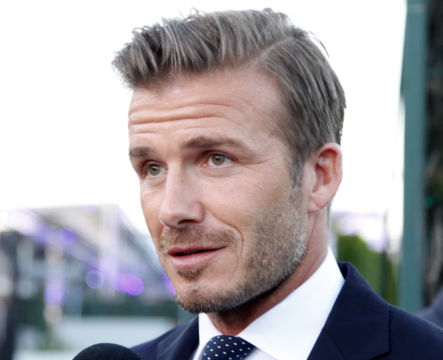 David Beckham Side Part Hair