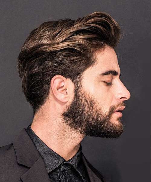 Medium Hairstyles for Men with Brown Highlights