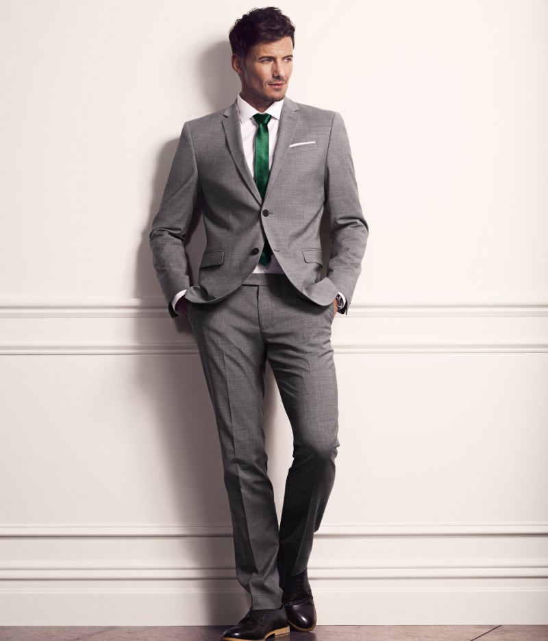 Men Fashion Grey Suit