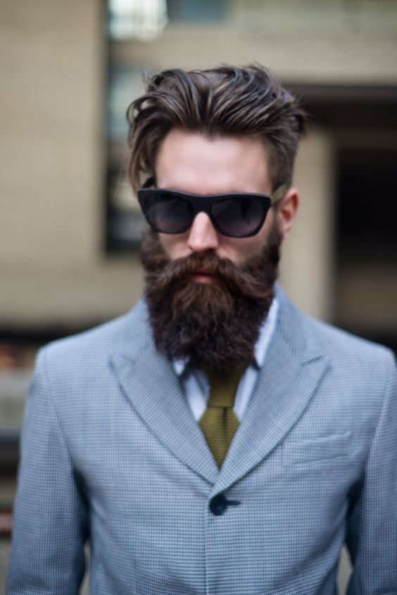 10 hairstyles for men with beards ray bans
