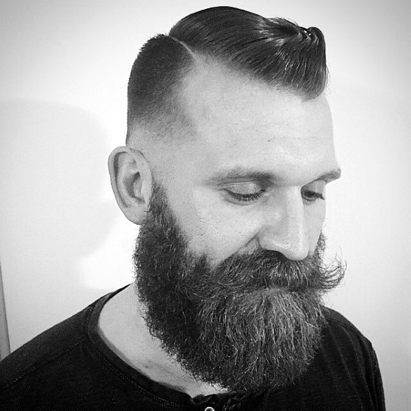  hairstyles for men with beards high fade