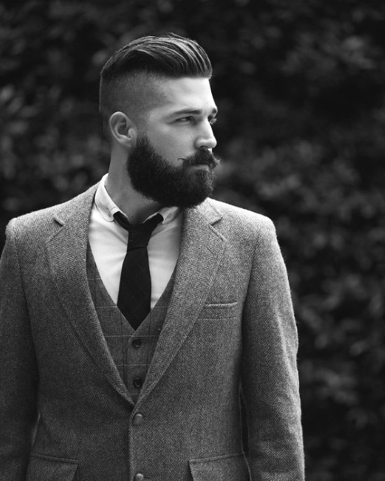  hairstyles for men with beards undercut