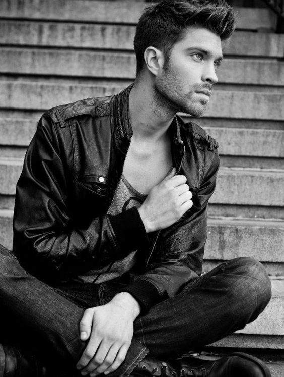  black hairstyles for men leather jackets