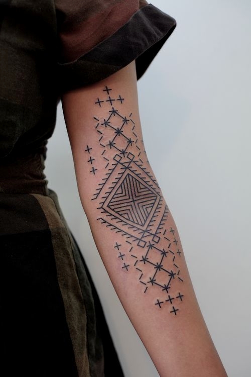 21 geometric tattoo arm