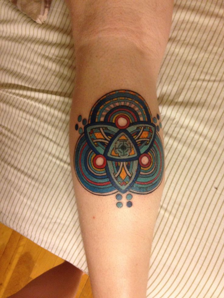  colorful geometric tattoo