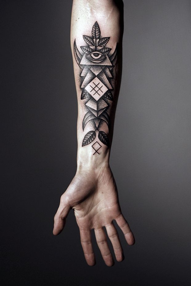  geometric tattoo men