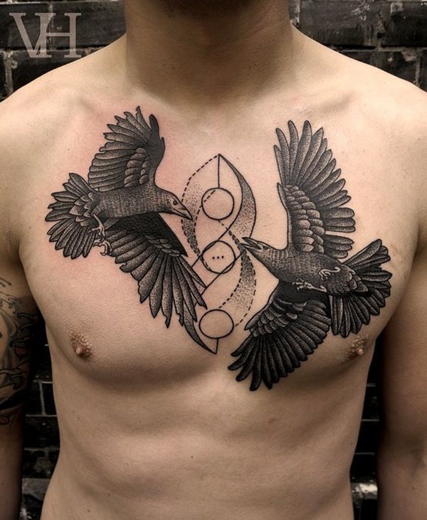 geometric tattoo eagle