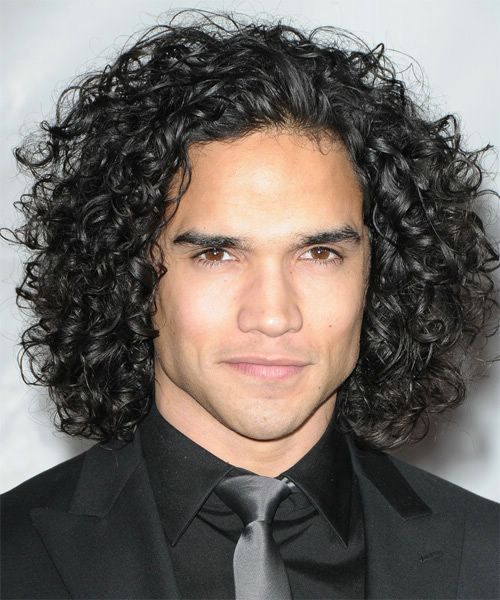 medium hairstyles for men long curly