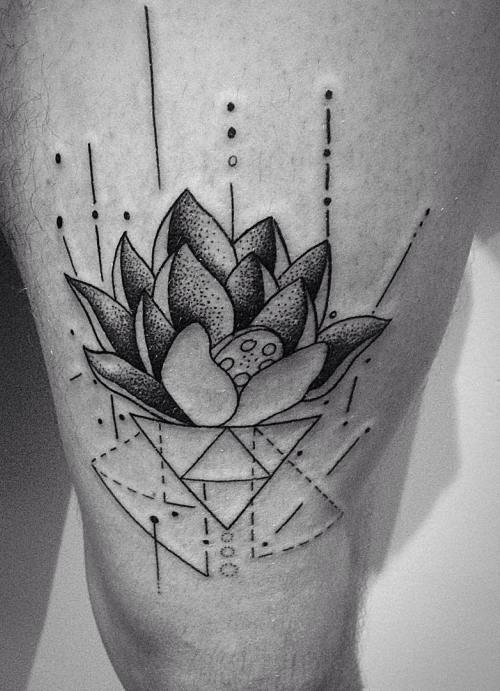  geometric tattoo lotus