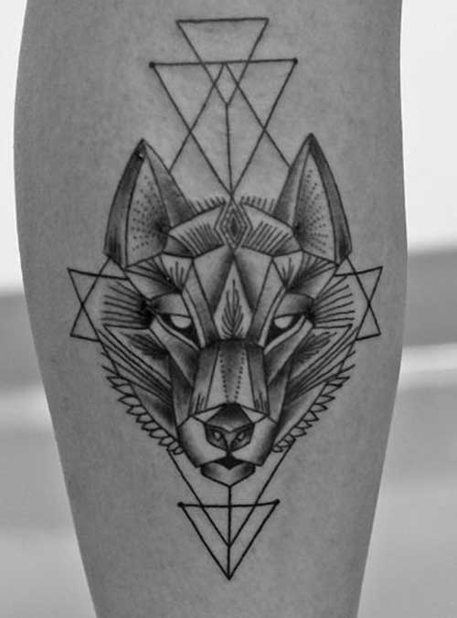  geometric tattoo animal