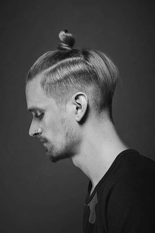  messy hairstyles for men top knot
