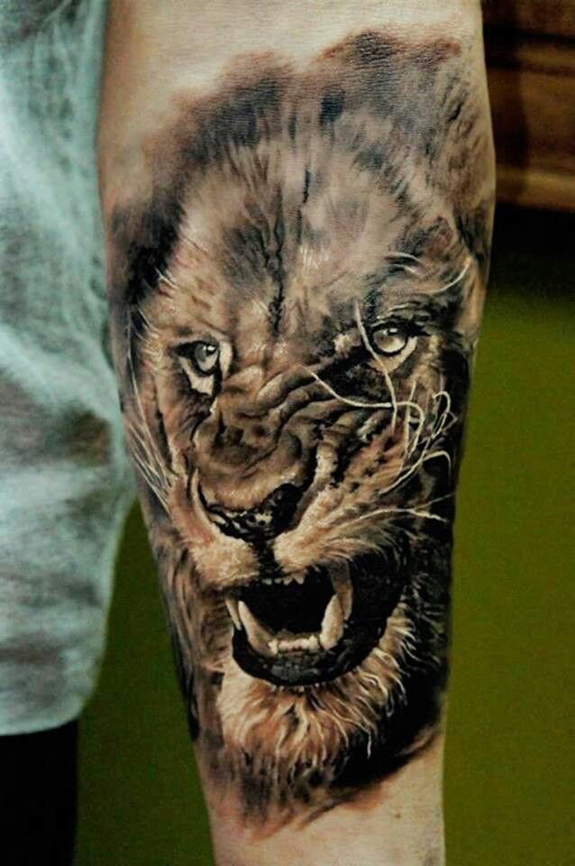  male lion tattoo