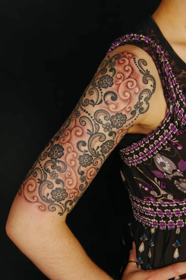  sleeve lace tattoo
