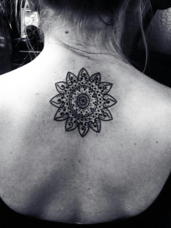  mandala sunflower tattoo