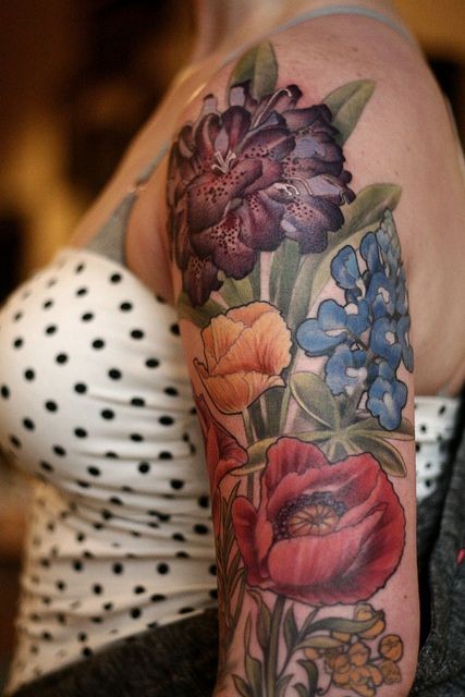  realistic flower tattoos