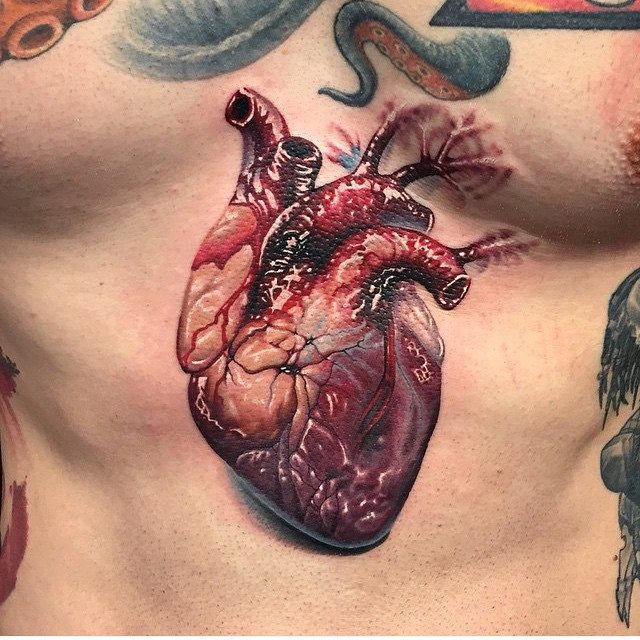  realistic heart tattoos