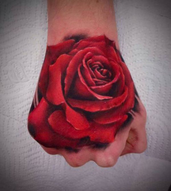 rose hand tattoos