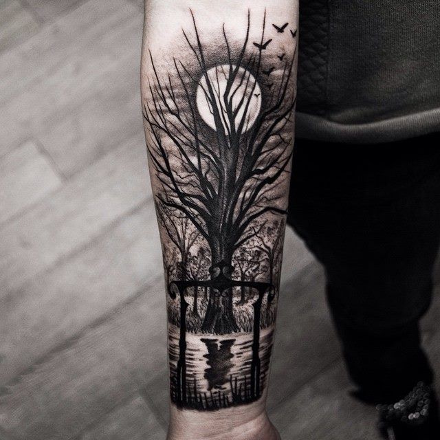  tree forearm tattoos