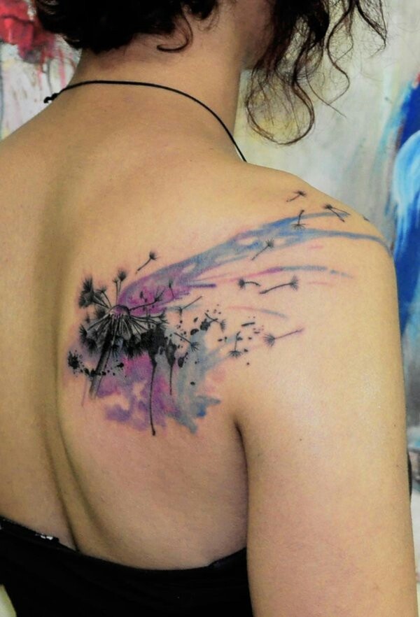  watercolor shoulder tattoos
