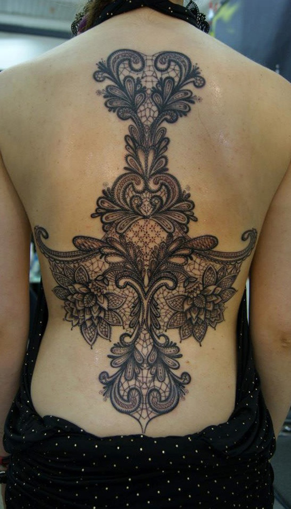 back lace tattoo