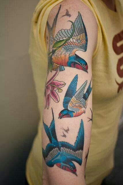 bird tattoos sleeve
