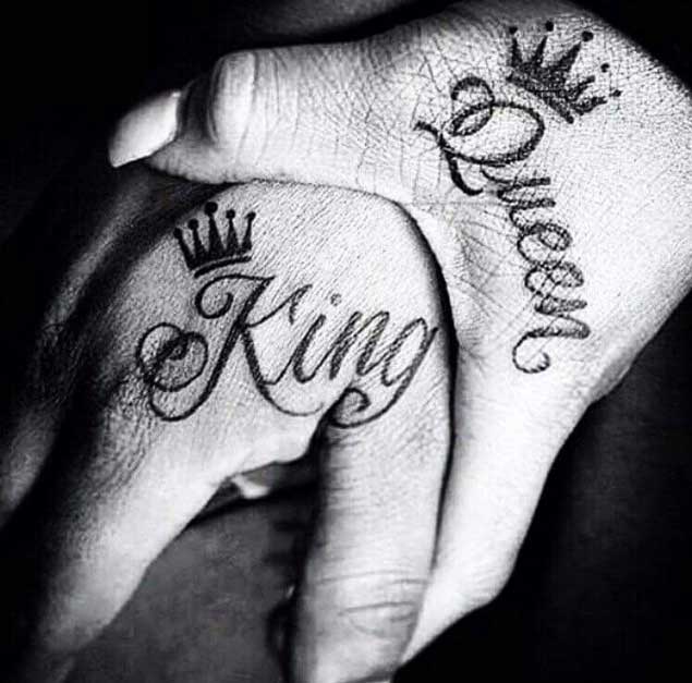  king and queen couple tattoos