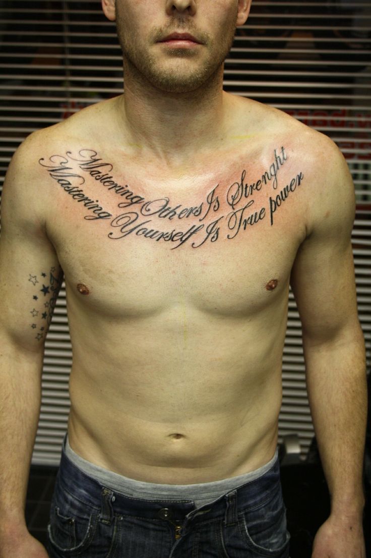  script chest tattoos