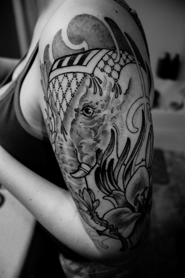 elephant tattoo sleeve