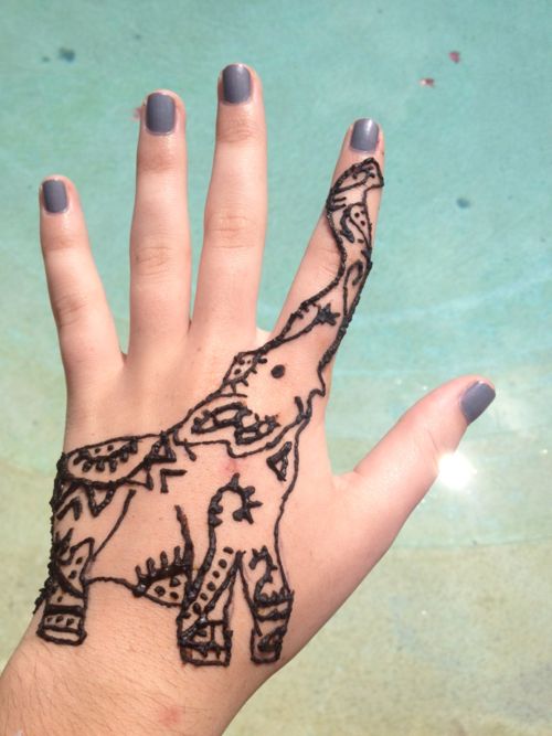  henna tattoo elephant