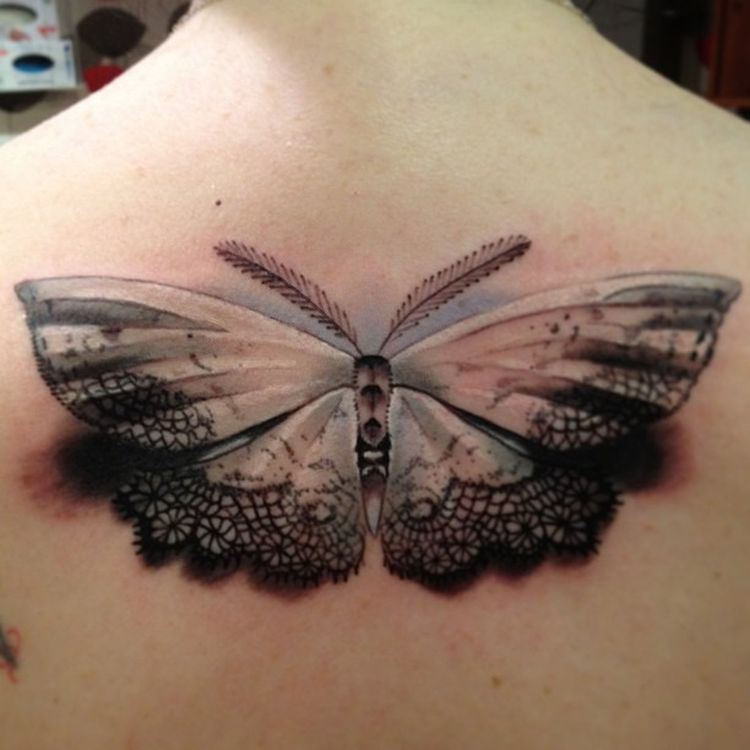  lace butterfly tattoos