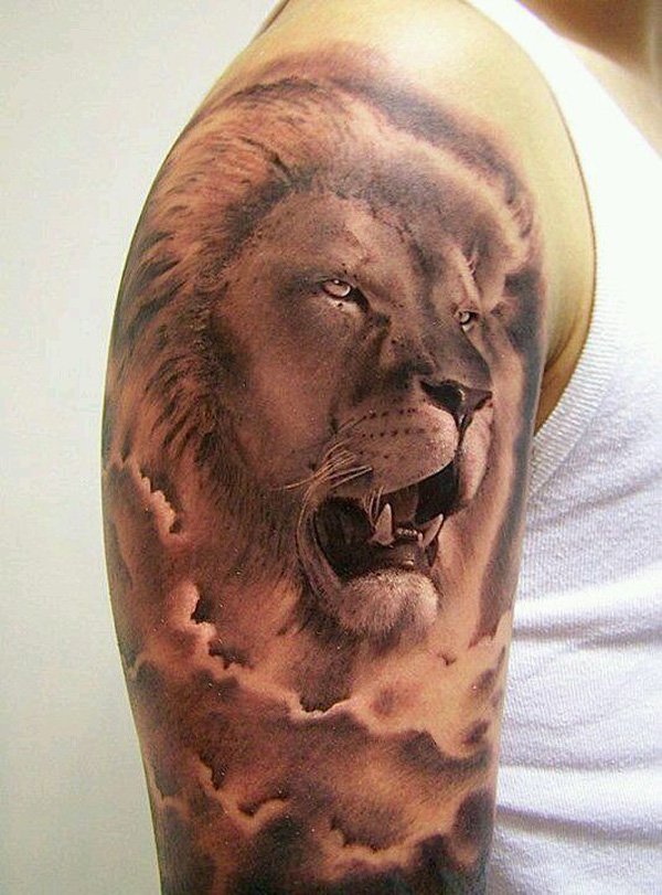  lion tattoo shoulder