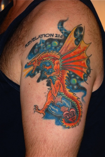  medieval dragon tattoo