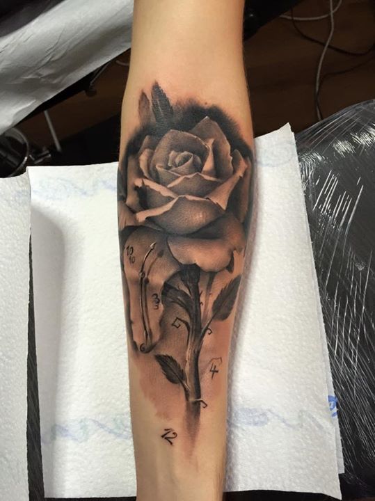  rose forearm tattoos