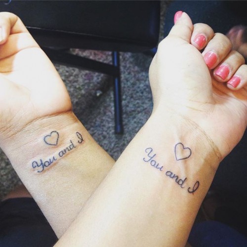  simple mother daughter tattoos