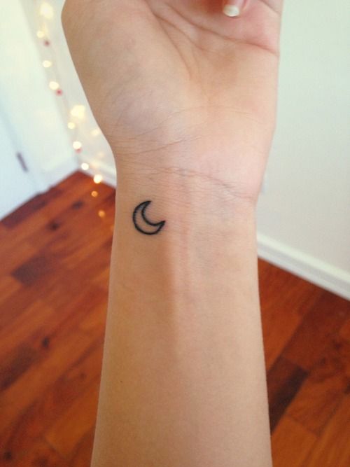 small moon tattoo