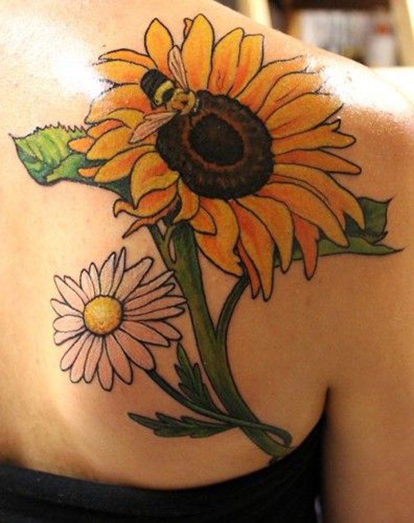 sunflower tattoo design