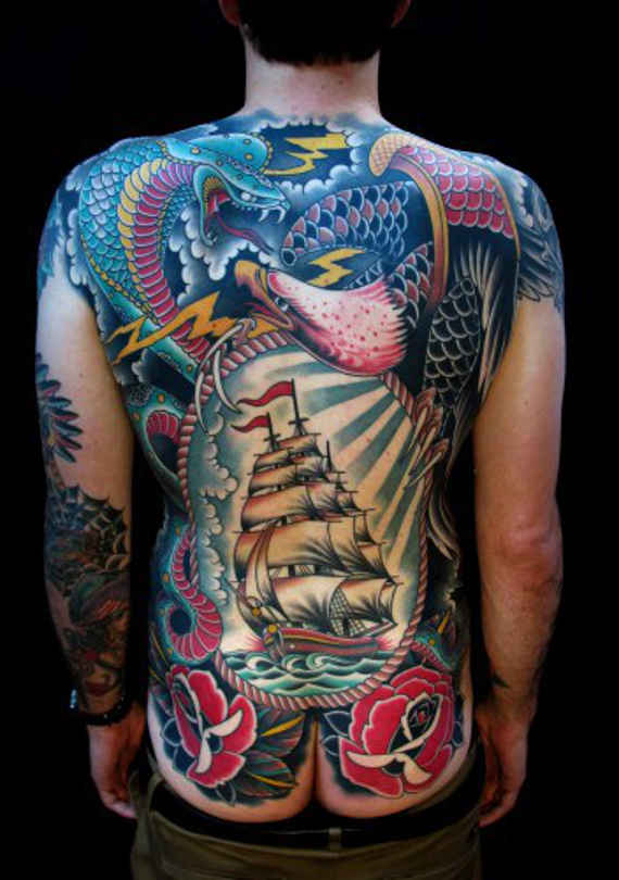 traditional back tattoos