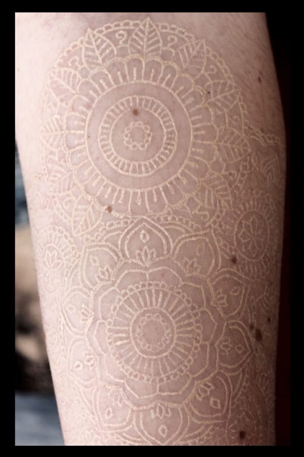  white tattoo mandala