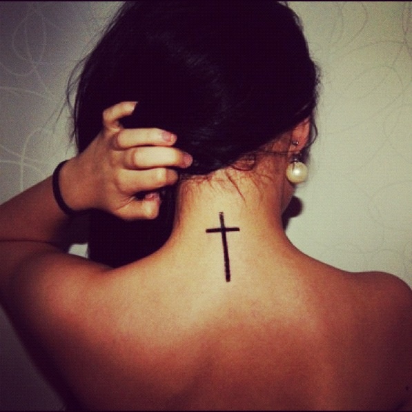  cross neck tattoos