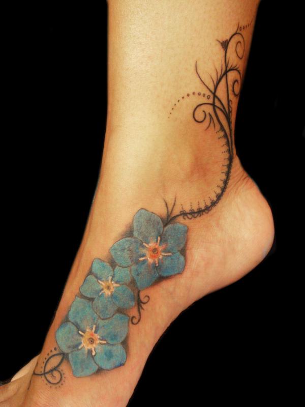  forget me not flower tattoos