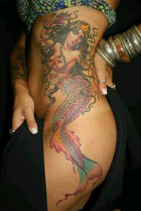  thigh mermaid tattoos