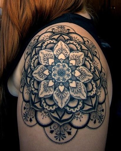  lotus shoulder tattoos