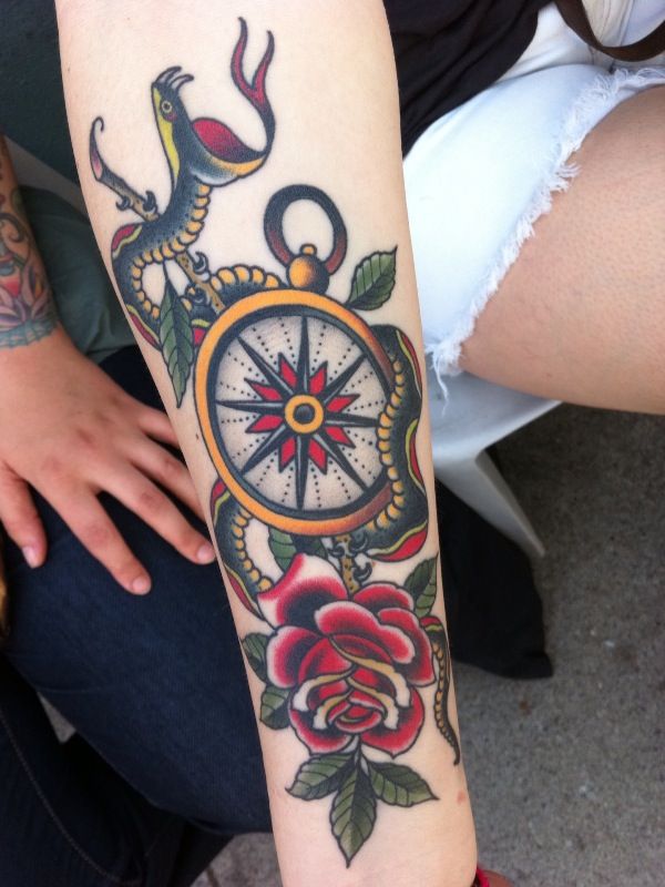  traditional tattoos compass