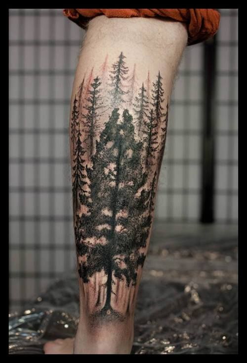  tree leg tattoos