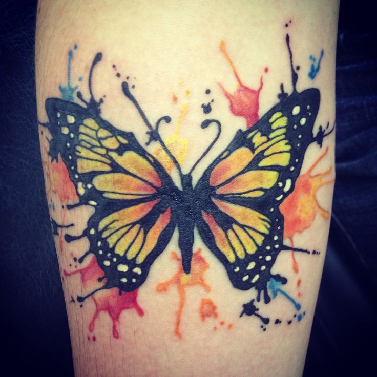  watercolor tattoos butterfly